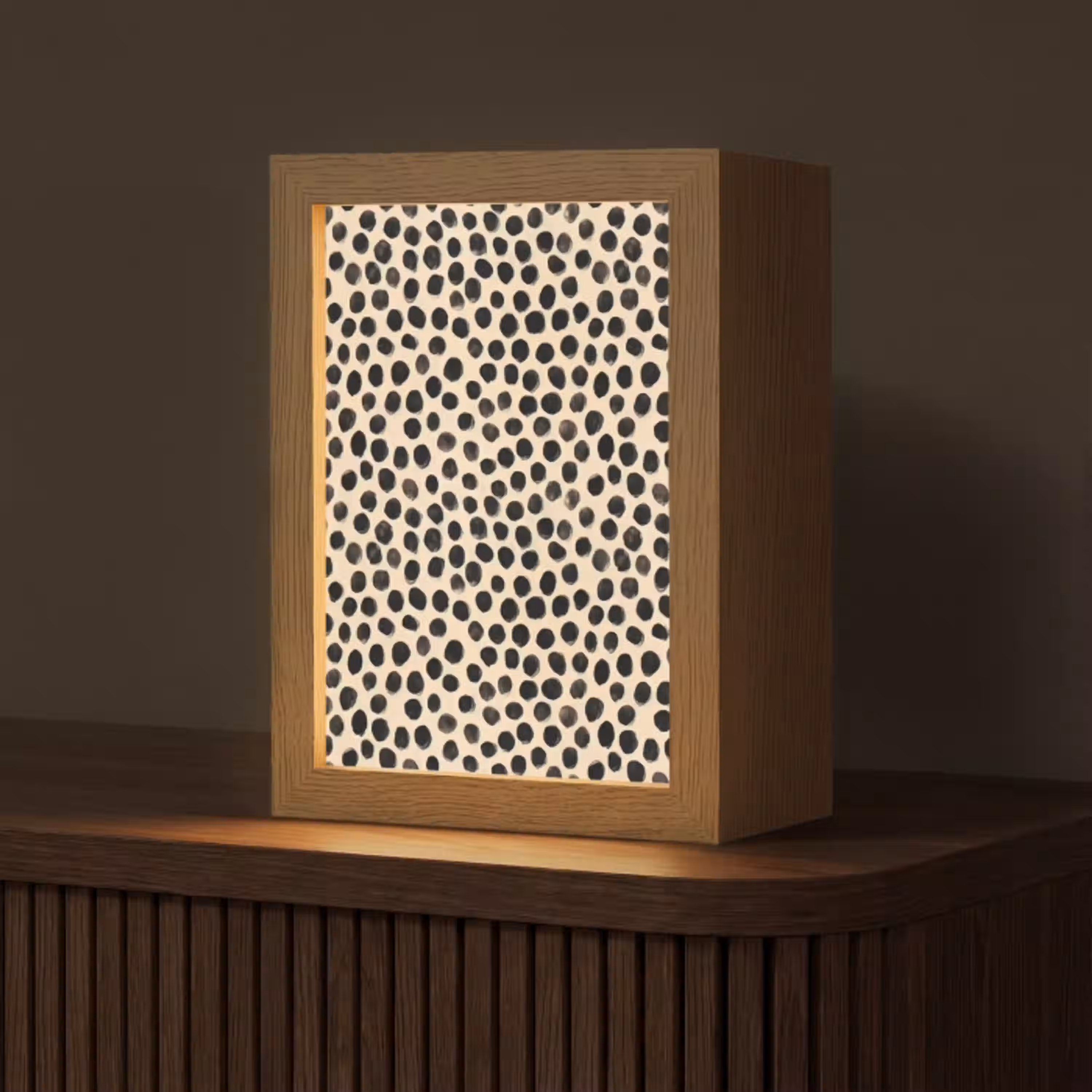 Stippen - Patroon - Zwart Light Box met kabel (Tafellamp) klein 925 -z3d_website