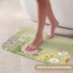 Botanisch - Bloemen - Kleurrijk Badmat klein -USP_ZachtDE
