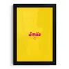 Smile - Geel - Roze fotolijst zwart zonder passe partout klein -3d