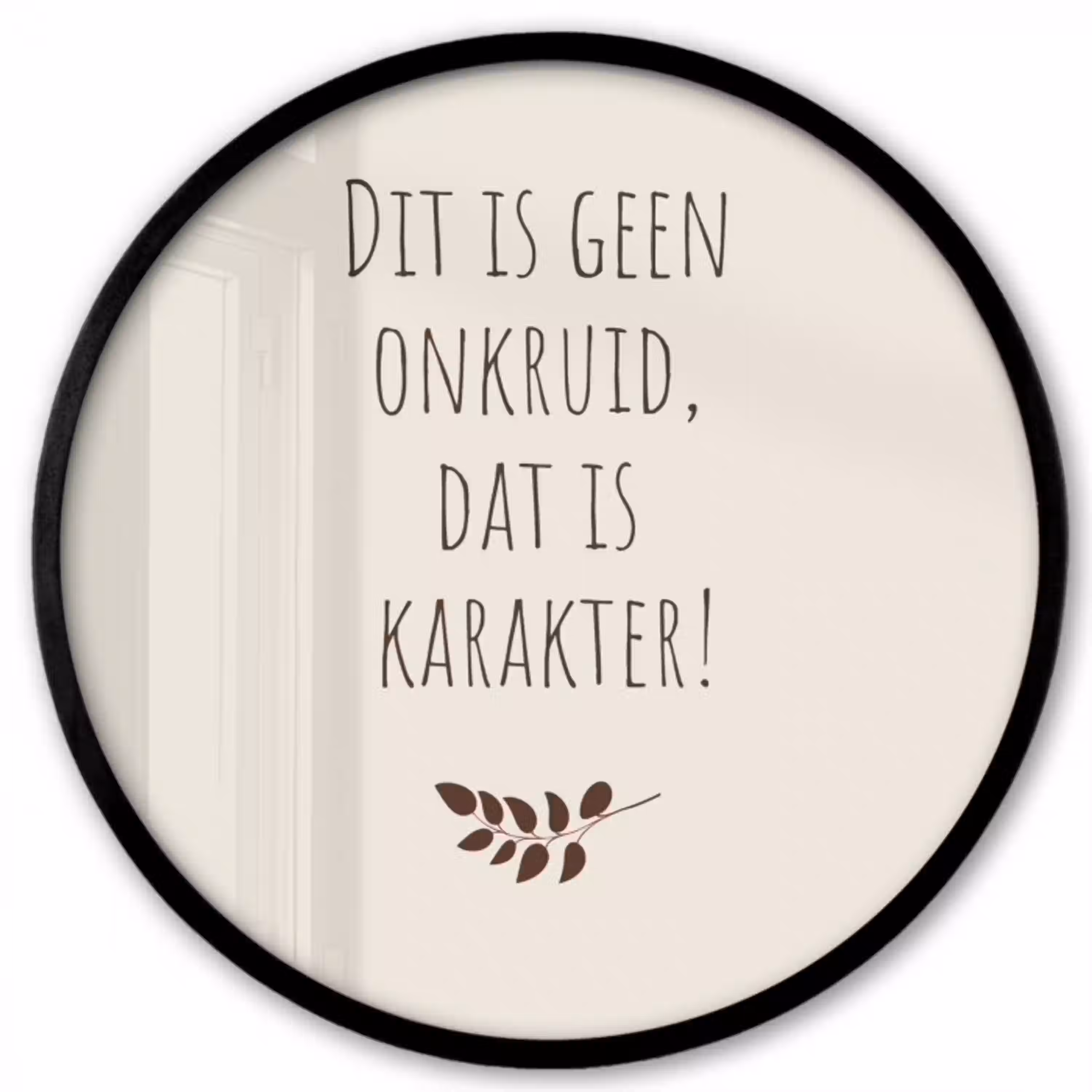 Bruin - Minimalistisch - Quote - Zomer Fotolijst rond zonder passe partout klein -3d