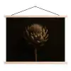 Donkerbruin - Bloem - Textuur - Artisjok textielposter latten blank klein -3d