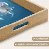 Lelies - Blauw - Glazen Dienblad Rechthoek middel -USP_HandgreepNL