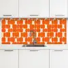 Patroon - Retro - Oranje keuken achterwand 2 middel 871 -3d
