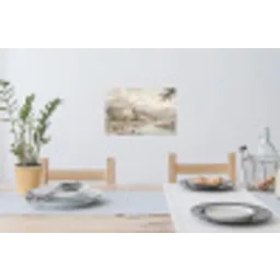 Landhuis - Rivier - Vee Muursticker klein -eettafel