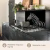 Zebra - Dier - Zwart keuken achterwand 2 middel -usp_ES