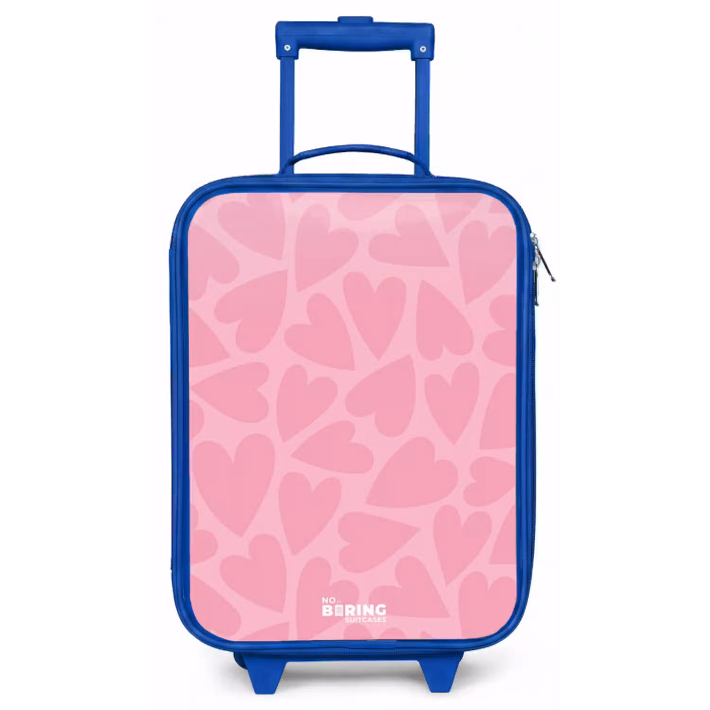 Roze hartjes patroon Kinderkoffer - Blauw klein -zz3dotto