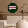 Tekstwolk - BLAH BLAH BLAH - Roze Wandcirkel behangsticker klein -sfeer1