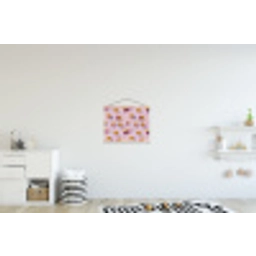 Passievrucht - Tropisch - Paars textielposter latten blank klein 122 -kinderkamer