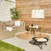 Goudspatten - Wit - Marmer Tuinposter op houten frame 2 cm dik klein 845 -sfeer2