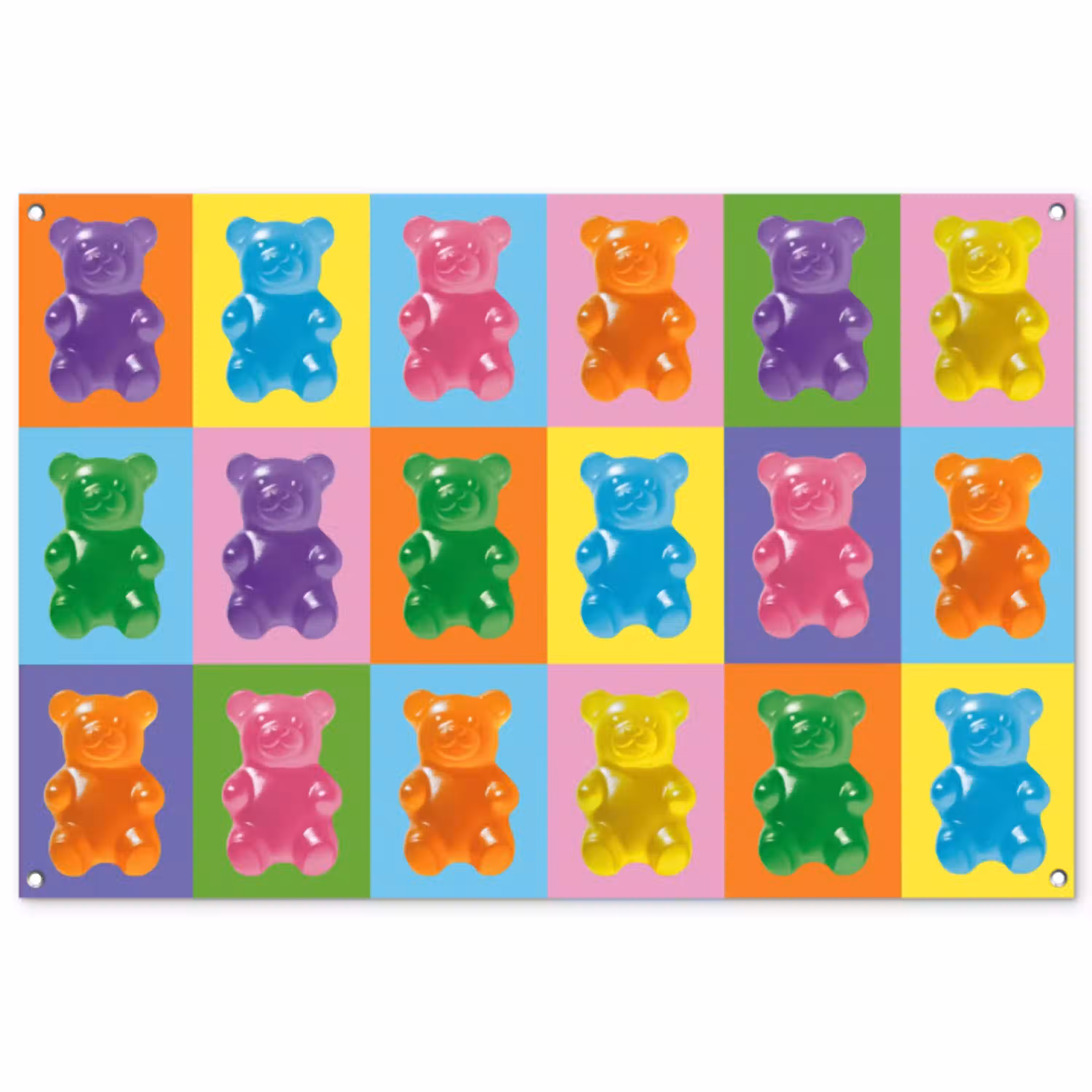 Art- Snoep - Kleurrijk tuinposter los doek groot -3d