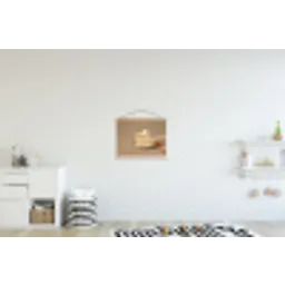 Vanilletaart - Cake - Romig textielposter latten blank klein -kinderkamer