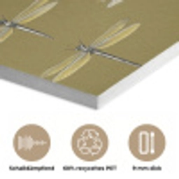 Libellen - Patroon - Groen PET vilt klein 837 -closeup_DE