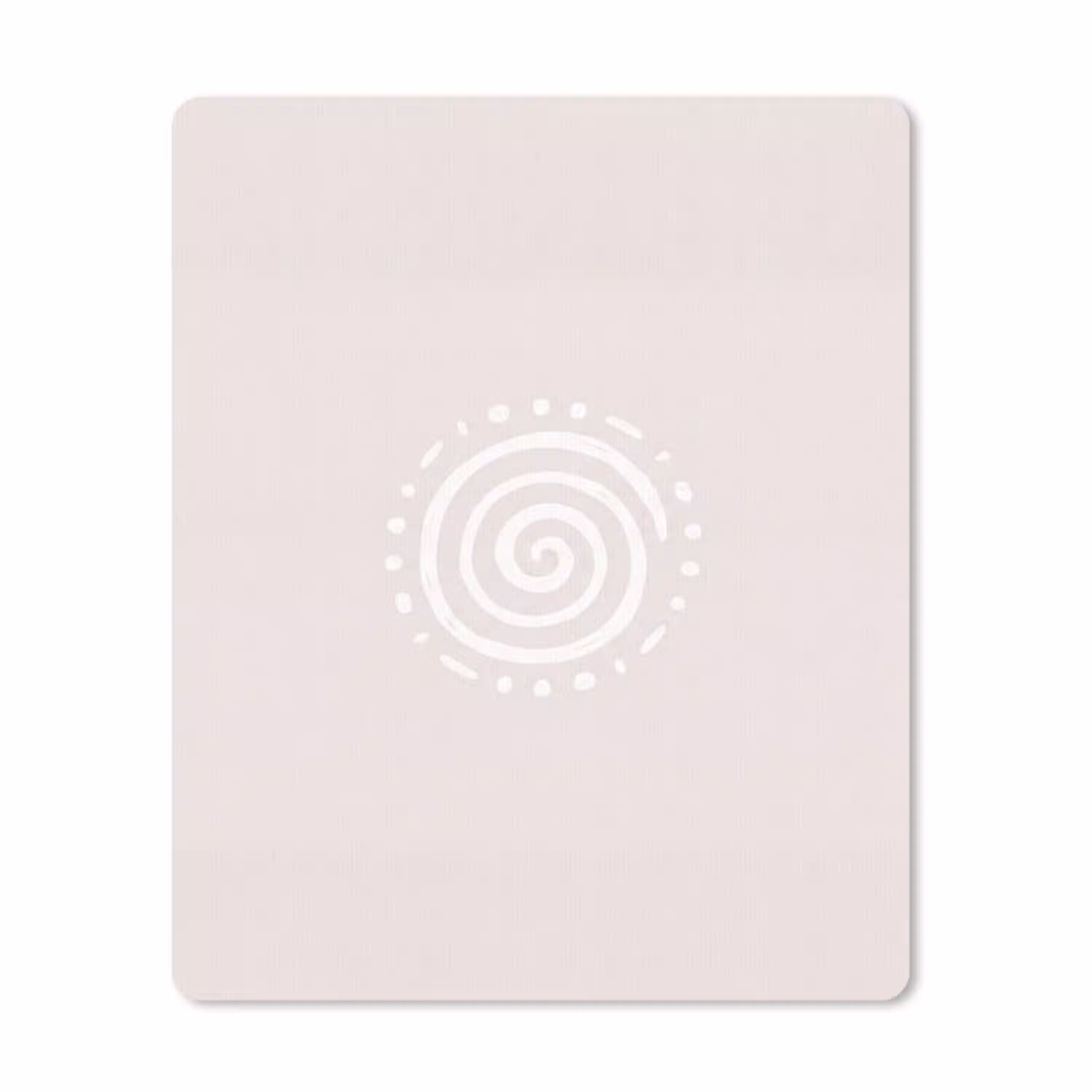 Symbool - Spiraal - Abstract - Minimalistisch - Beige muismat rubber klein -3d