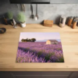 Lavendel - Landschap - Sereen - Paars Inductie beschermer vinyl 3mm middel -sfeer5