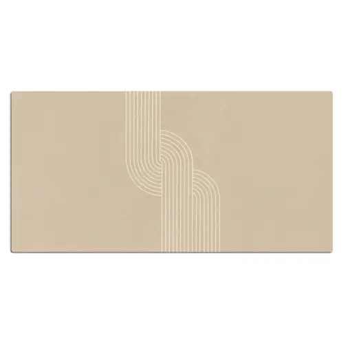 Parallelle lijnen - Lichte textuur - Beige Muismat XXL klein -3d_leeg