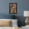 Bloemen - Vlinder - Design - Kunst - Abstract - Schilderij - Oude meesters fotolijst zwart zonder passe partout klein -sfeer3