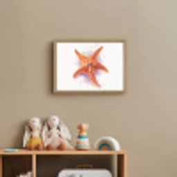 Zeester - Oranje - Paars Light Box met batterij (Wandlamp kind) middel -sfeer2_kind