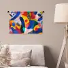 Vormen - Abstract - Stippels - Blauw Wandkleed katoen klein -sfeer4