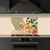 Citroenen - Glas - Tafelkleed - Geblokt keuken achterwand spatscherm klein -sfeer1
