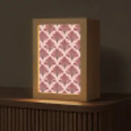 Waaier -  Roze - Rood Light Box met kabel (Tafellamp) klein 925 -z3d_website