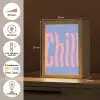 Chill - Roze - Blauw - Golvend Light Box met kabel (Tafellamp) klein -USP_NL