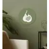 Vijgen - Minimalistisch - Getekend - Mosgroen Wandcirkel plexiglas klein -sfeer3