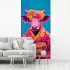 Koe - Bloemenkrans - Oorhangers - Kimono fotobehang vinyl groot -woonkamer