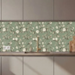 Botanisch - Vogels - Groen keuken achterwand 2 middel 871 zz_3dshopping