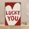 Lucky - Hart - Rood canvas 2cm klein -sfeer1
