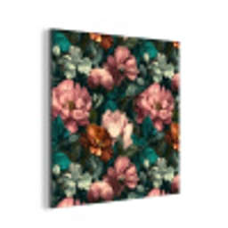 Bloemen - Schilderachtig - Patroon - Roze aluminium wit klein 46 -3d