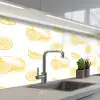 Citroen - Patroon - Geel keuken achterwand 2 middel -3d_schuin