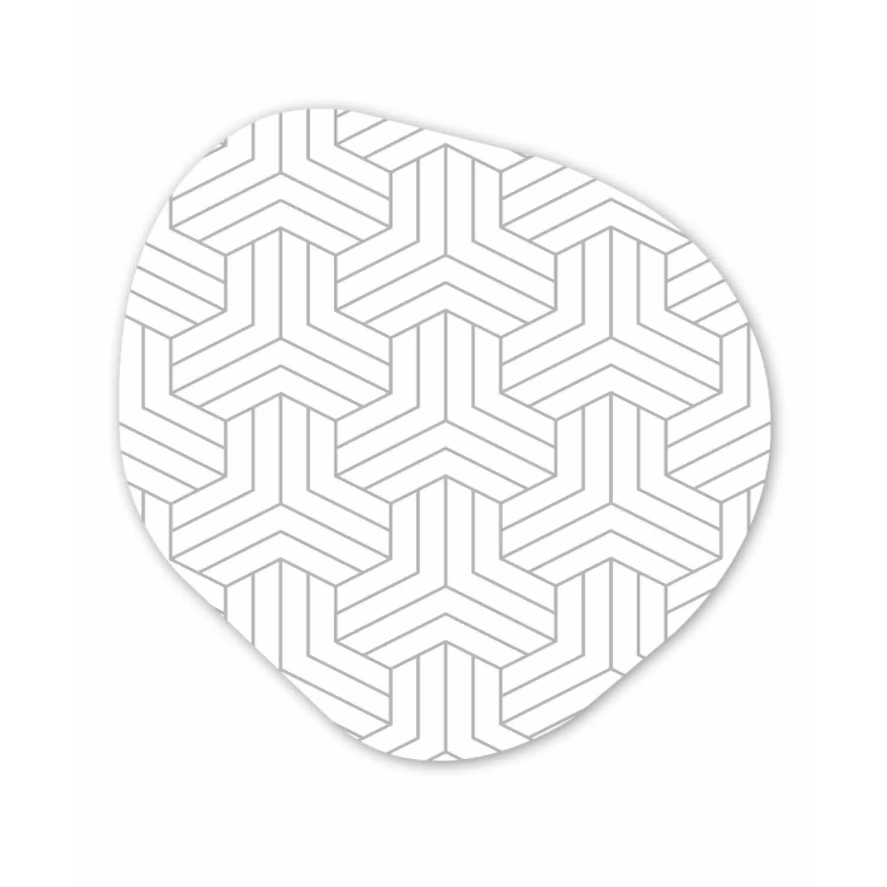 Patronen - Abstract - Zwart - Wit - Geometrie Wandcirkel Organisch Forex 3mm klein 629 -3d