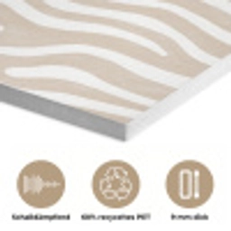 Abstract - Zebra - Beige PET vilt klein 837 -closeup_DE