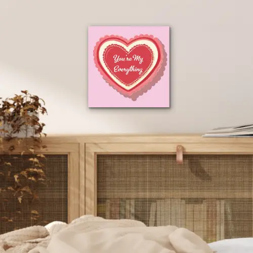 Liefde - Hart - Valentijn aluminium wit klein -sfeer3
