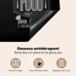 Bistro's Zwarte Bord Inductie beschermer vinyl 3mm middel -usfeer4_FR
