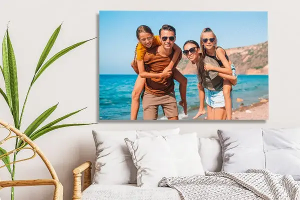 Portretfoto op canvas