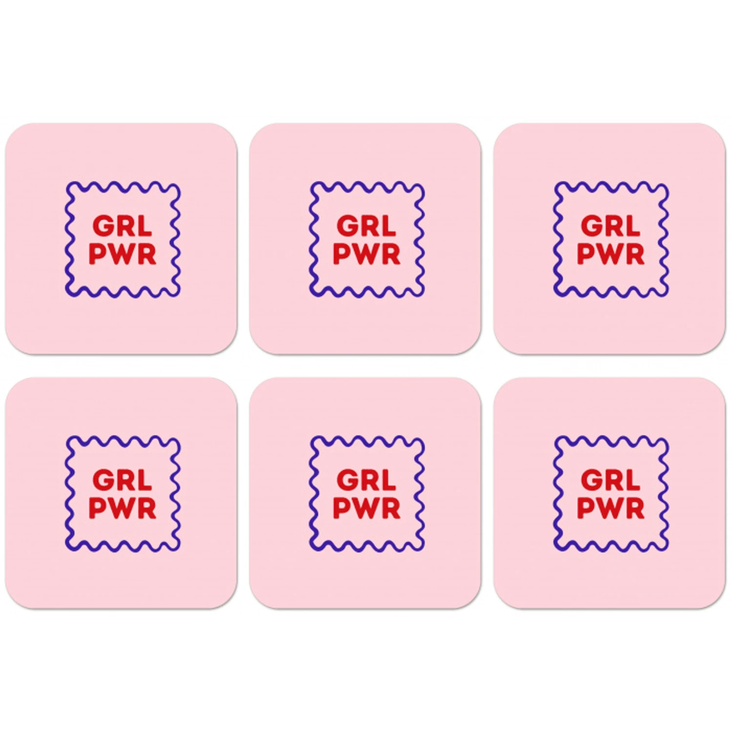 Grl pwr - Roze - Kader onderzetter kurk middel -zkaufland3dotto