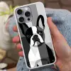 Buldog - Zwart - Abstract - Vlakken Hoesje iPhone 16 Pro Max met koord klein -sfeer3