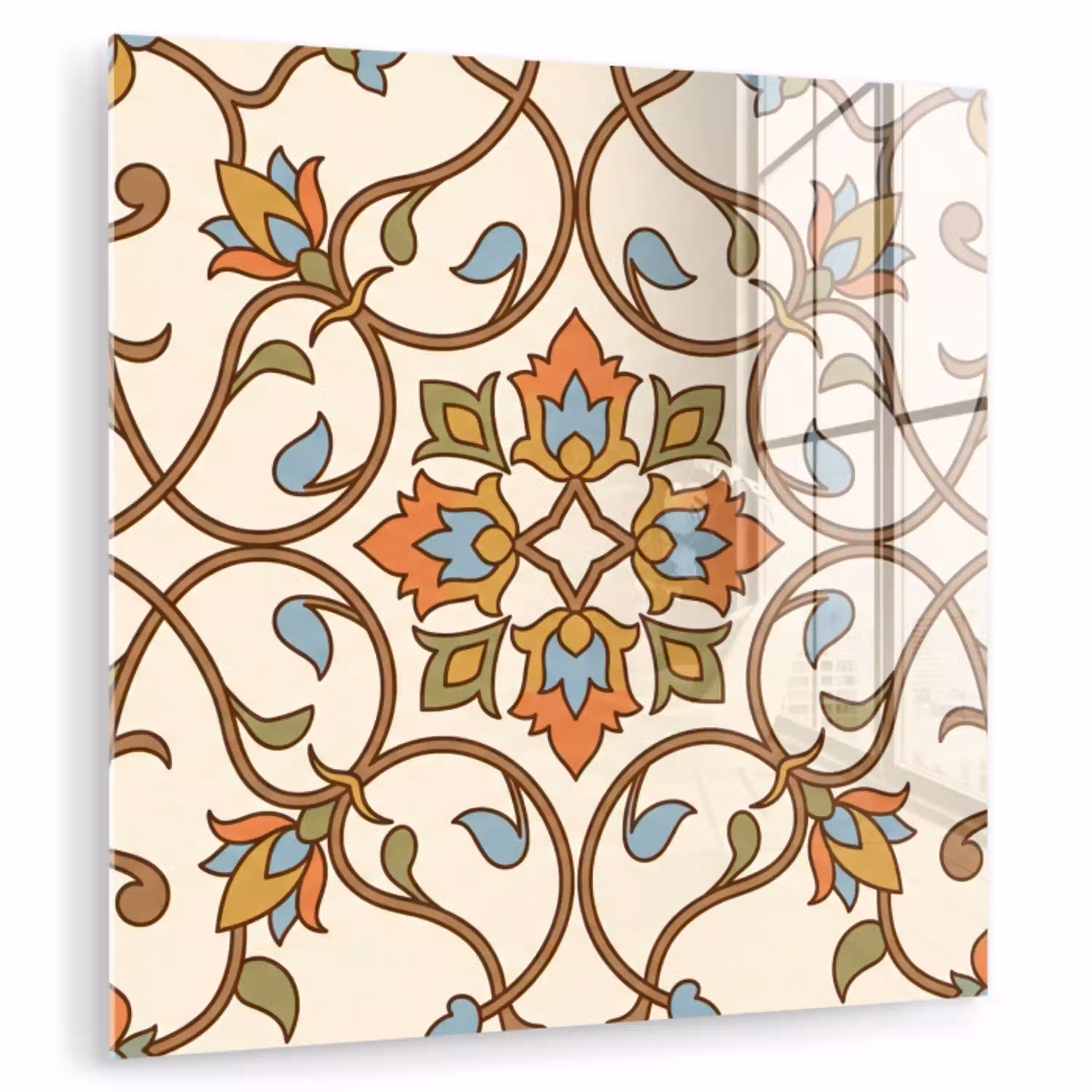 Patroon - Bloemen - Ornament - Kleurrijk plexiglas 5mm klein -zzzproduct_nieuw