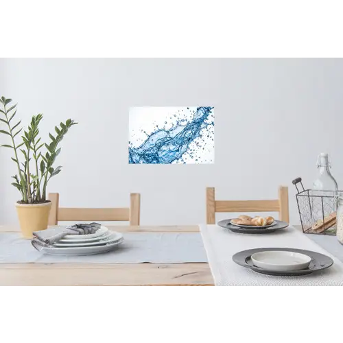 Spash - Water - Blauw Muursticker klein -eettafel