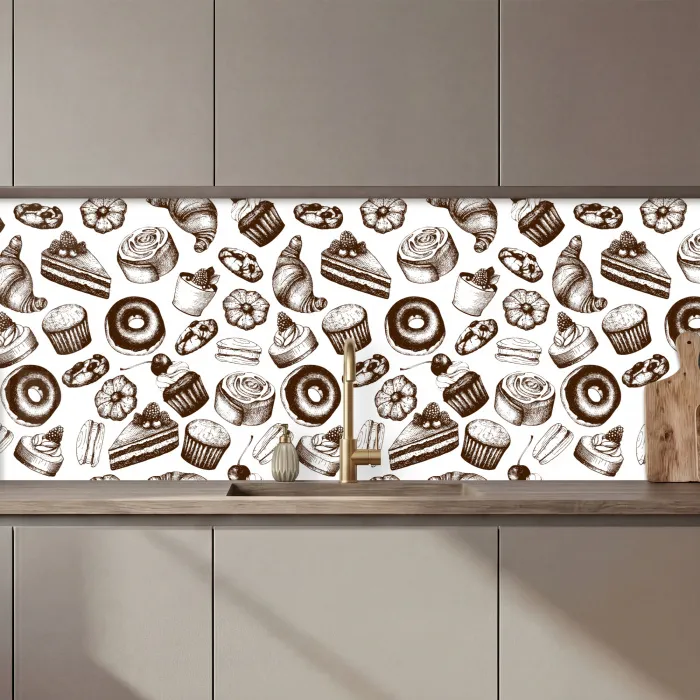 Brood - Patisserie - Vintage - Design keuken achterwand 2 middel 871 zz_3dshopping