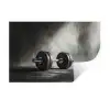 Halter - Gewichten - Zwart Muursticker klein -3d
