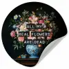 Bloemen - Art - Pastel - Quotes Wandcirkel behangsticker klein -3d