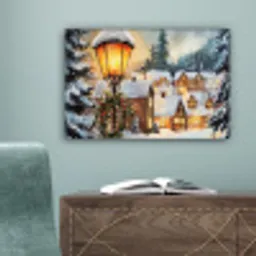 Kerstdorp - Huizen - Sneeuw - Kerst canvas 2cm klein -sfeer4