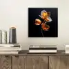 Bloem - Orchidee - Oranje aluminium wit klein -sfeer1