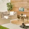 Lieveheersbeestje - Bloemen - Wit tuinposter los doek klein -sfeer4