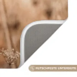 Schermbloem - Droogbloem - Winter - Beige - Minimalistisch Badmat klein -USP_AntislipDE