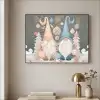 Kerst - Gnomen - Pastel Textielframe zwart klein -sfeer2