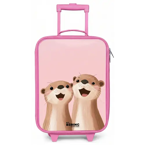Otters - Lachen - Roze - Illustratie Kinderkoffer - Roze klein -zz3dotto