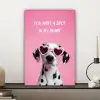Hartjes - Hond - Valentijn - Roze canvas 2cm klein -sfeer6